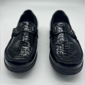 APEX A205W WOMEN'S PETALS EVELYN genuine leather / black croc size 9.5 xw
